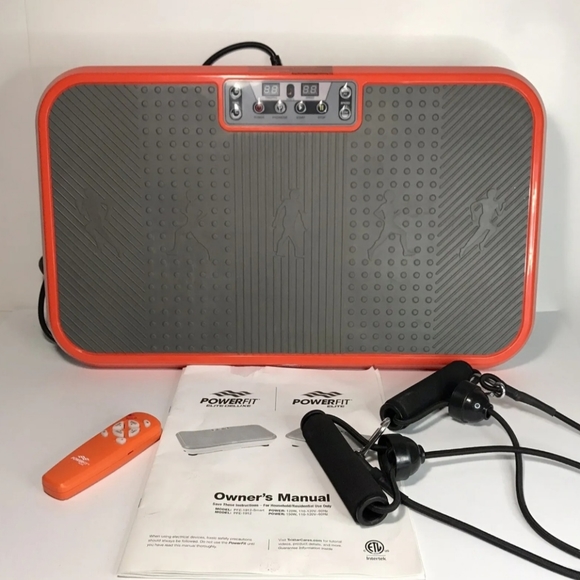 Powerfit Elite Deluxe Vibration Plate Exercise Machine w/ Resistance Bands - Picture 12 of 12